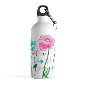 Floral Print Stainless Steel Water Bottle