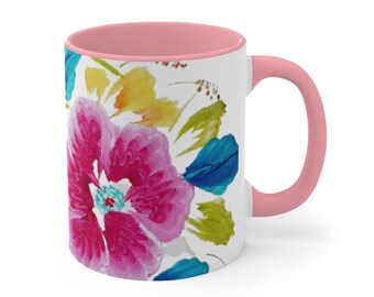 Floral Designed Accent Mug