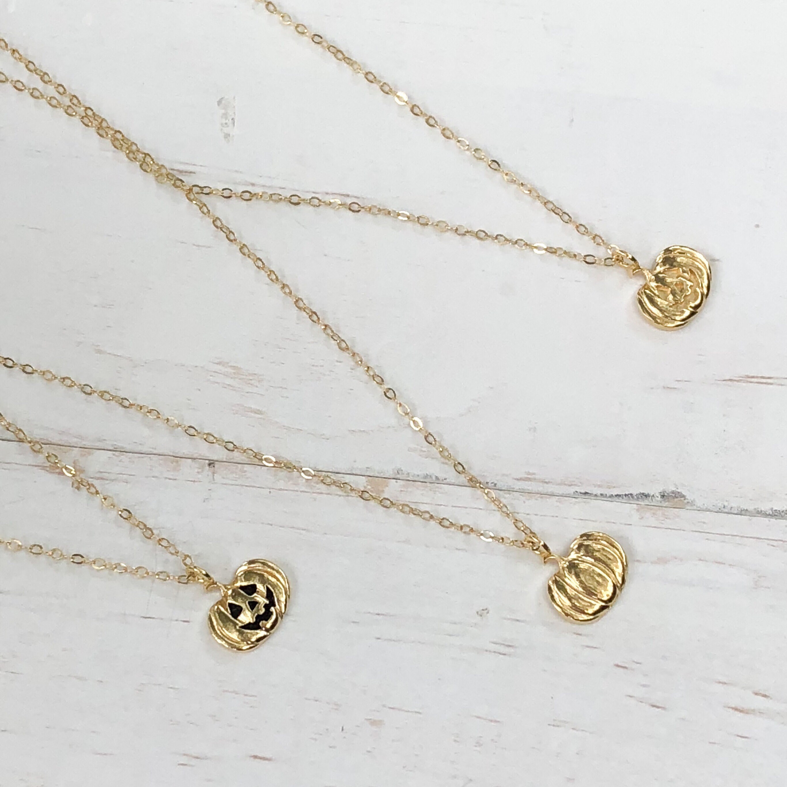 Gold Pumpkin Charm Necklace Gold Pumpkin Charm Necklace