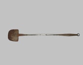 Antique Vtg Early 19th C 1820s Wrought Iron 16 quot Hearth Peel Spatula Fireplace