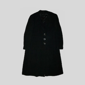 Old Antique Vtg Ca 1910s Victorian Ladies Black Wool Over Coat Edwardian Nice