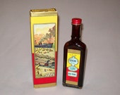 Antique Vtg 1920s Sterling Black Walnut Flavor Spice Extract Box Glass Not Tin