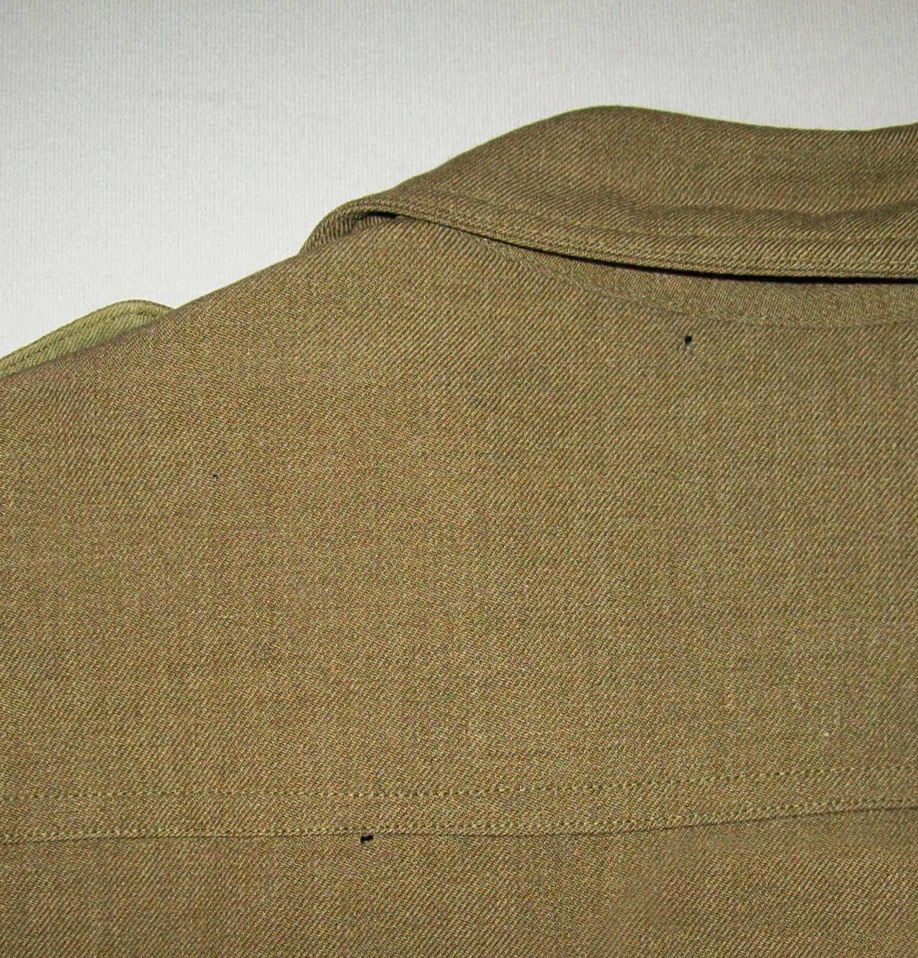 Old Vtg WWII 1940s US Army Shirt Olive Drab Wool With 8th Service ...