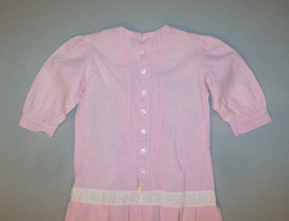 Old Vtg Ca 1910s Edwardian Small Girls Pink Dress… - image 9