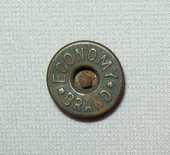 Antique Ca 1900 Economy Brand Steel Button Work C… - image 1