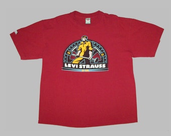 Old Vtg 1992 Levis Strauss Factory Approved T Tee Shirt Single Stitch Sleeves
