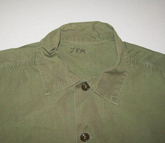 Old Vtg 1960s Vietnam War US Army Uniform Poplin … - image 3