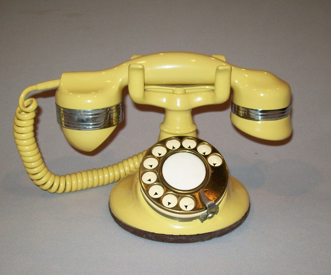 Antique Vtg Ca 1920s Rotary Dial Desk Set Telephone Beautiful Etsy