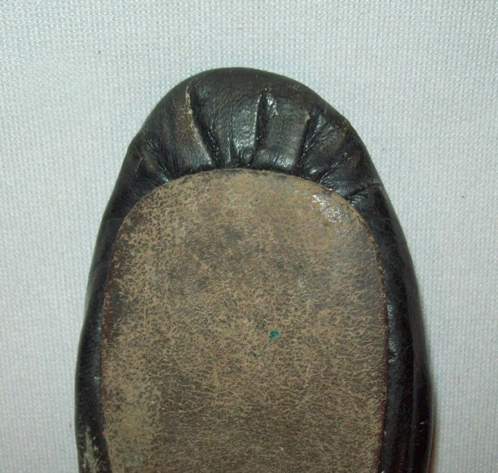 nice 19th c pair of mid 19th century leather ballet slippers or shoes nice 19th c pair of mid 19th century leather ballet slippers or shoes