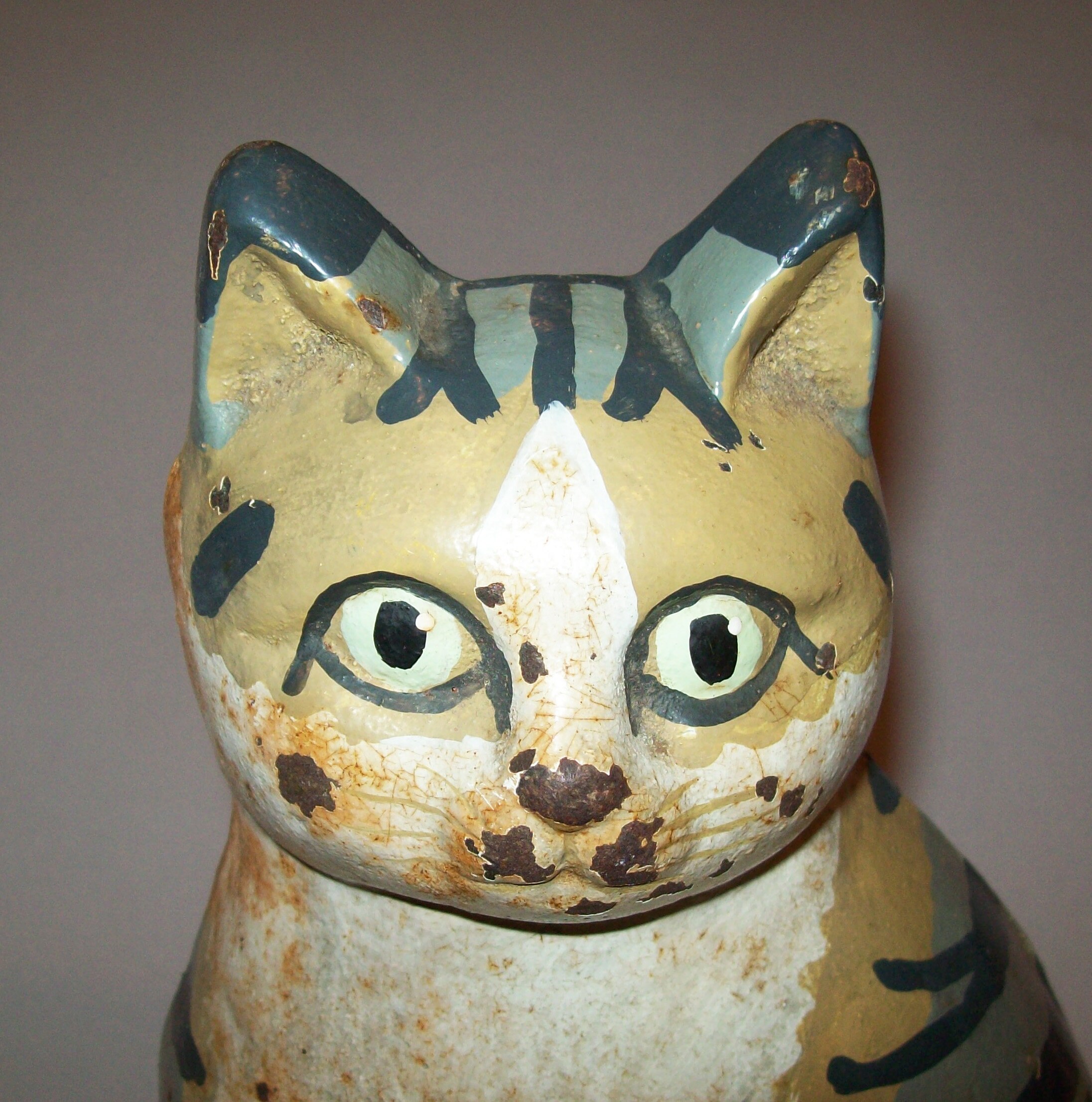 1930's Cast Iron Scaredy Cat Doorstop on Chairish.com