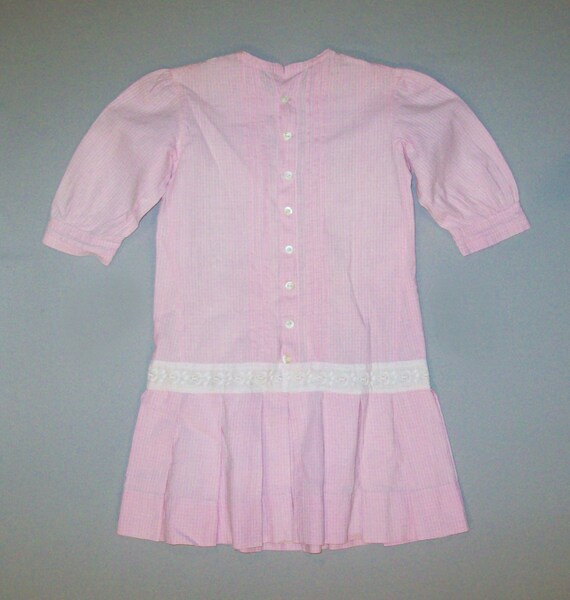Old Vtg Ca 1910s Edwardian Small Girls Pink Dress… - image 4