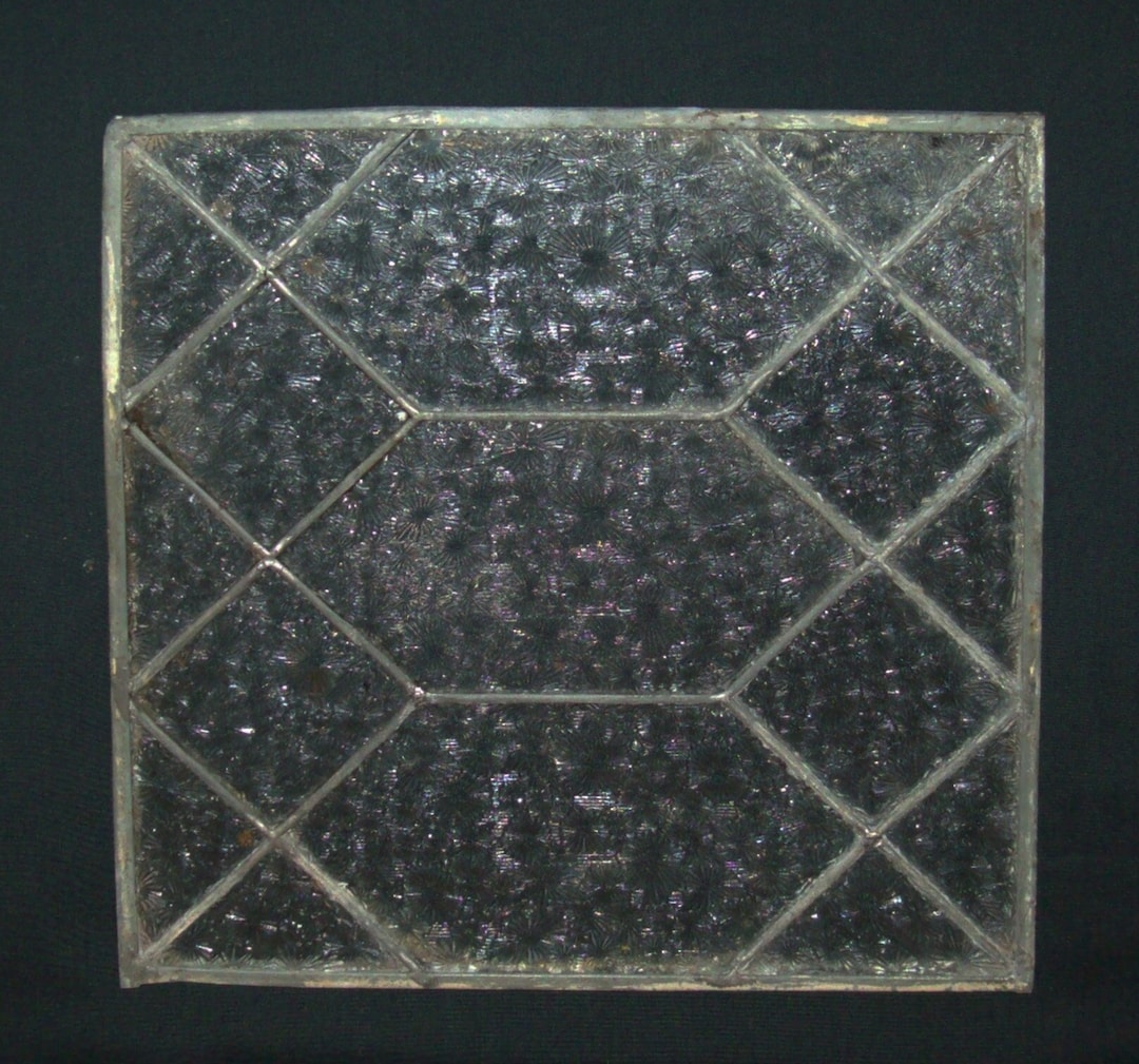 Antique Vtg 19th C 1880s Clear Leaded Pressed Glass Window 17 ...