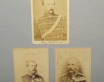 Antieke Ca jaren 1880 CDV Photo Group Lot 3 koning Prins Pruisen Saksen zeer mooi