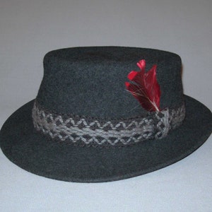Old Antique Vtg Ca 1950s Friendly Club Gray Wool Felt Hat Sz 6 7/8 Fedora Nice