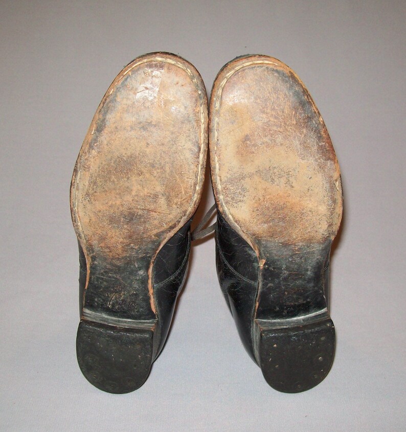 Old Antique Vtg 1900s Mens Edwardian / Victorian Leather Shoes | Etsy
