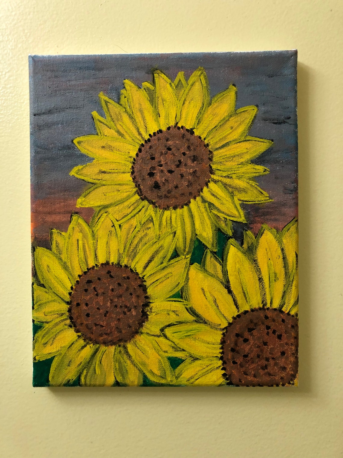 Canvas Hand Painted Wall Art Etsy