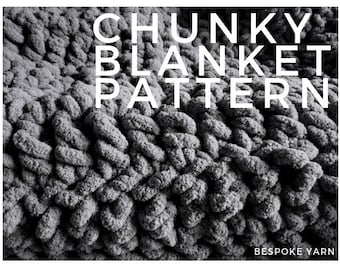 Chunky Yarn Throw Blanket Pattern / Chunky Chenille Crochet Blankets / Chunky Blanket Pattern