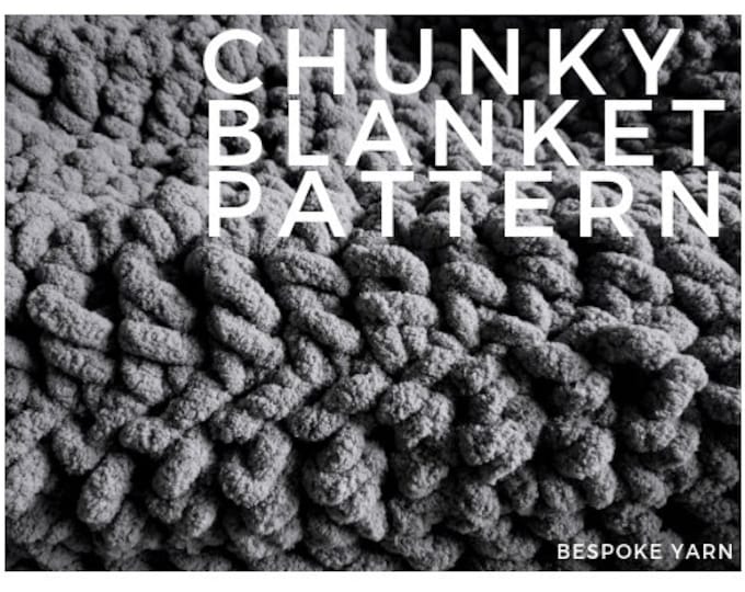 Chunky Yarn Throw Blanket Pattern / Chunky Chenille Crochet Etsy