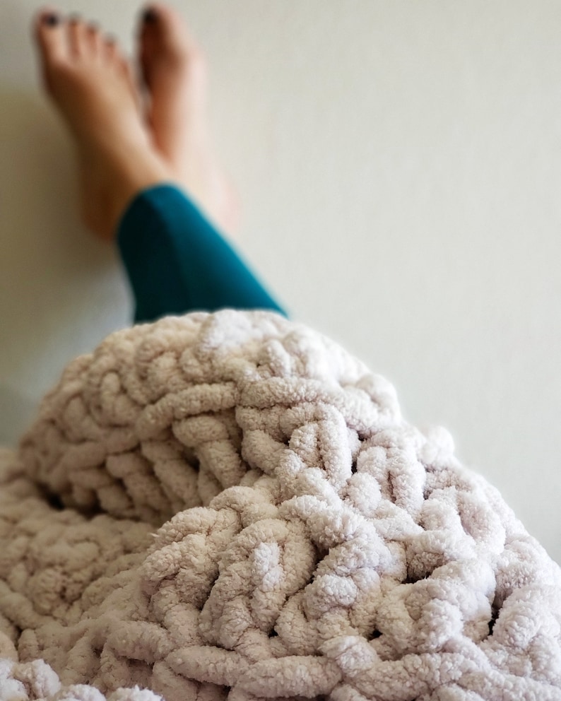 Chunky Yarn Throw Blanket Pattern / Chunky Chenille Crochet Etsy Canada