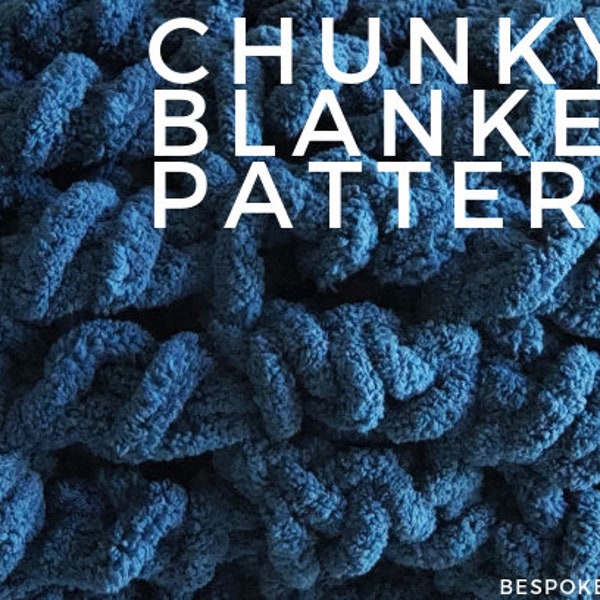 Chunky Yarn Throw Blanket Pattern / Chunky Chenille Crochet Blankets / Chunky Blanket Pattern
