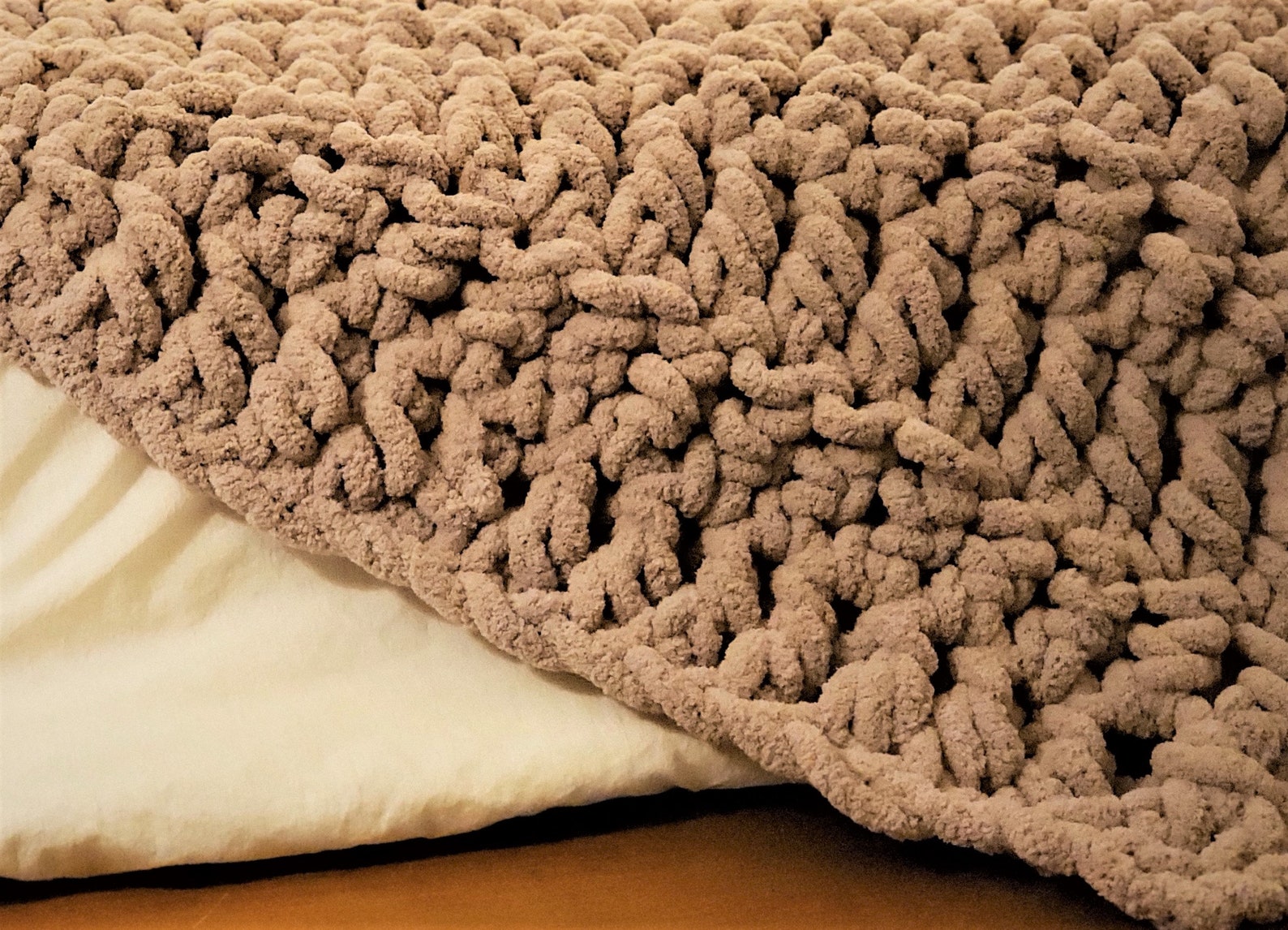 Chunky Yarn Throw Blanket Pattern / Chunky Chenille Crochet Etsy