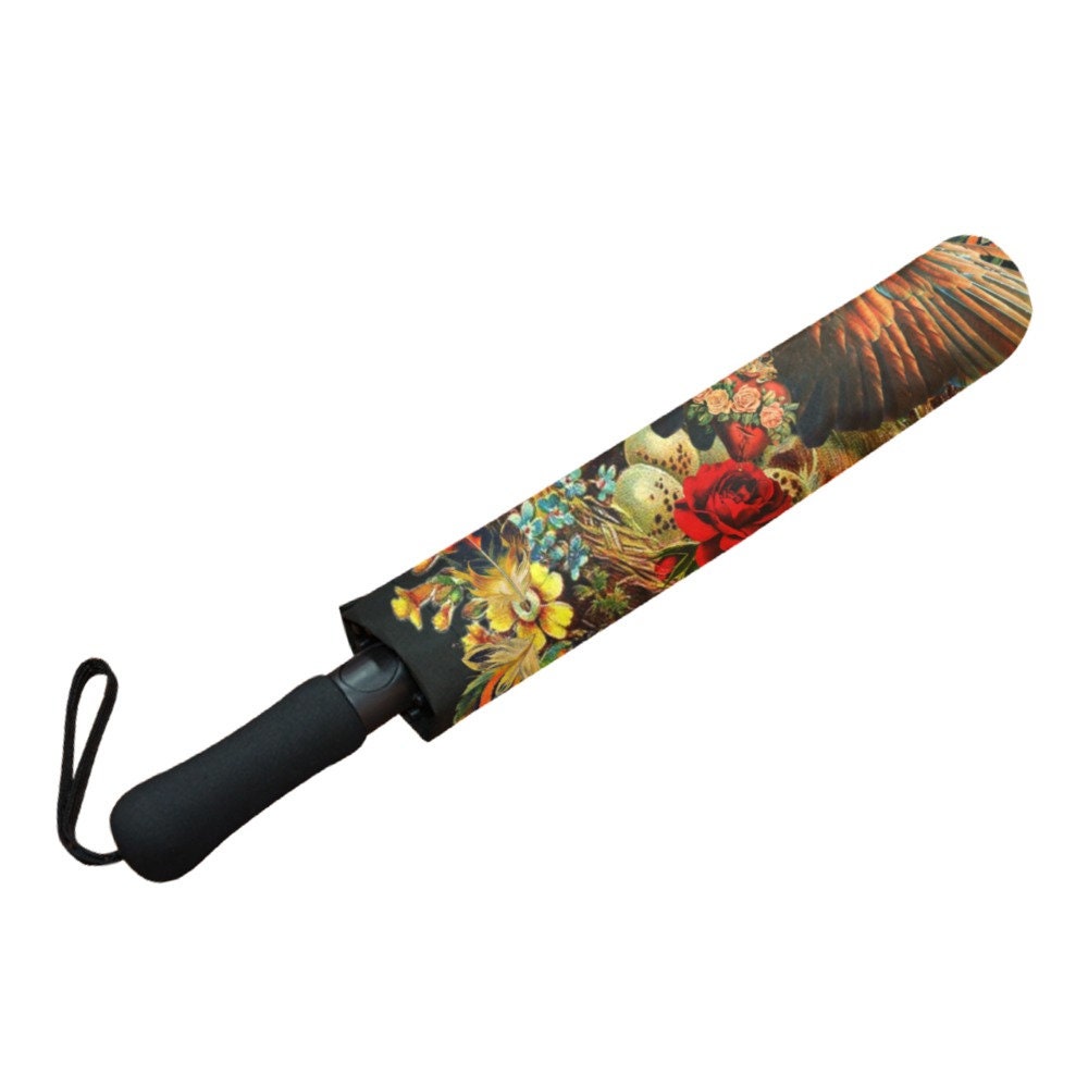 All Season Umbrella Accessoires Paraplus & regenaccessoires Frida Kahlo Rainwear Semi-Automatic Foldable Umbrella Wearable Art 