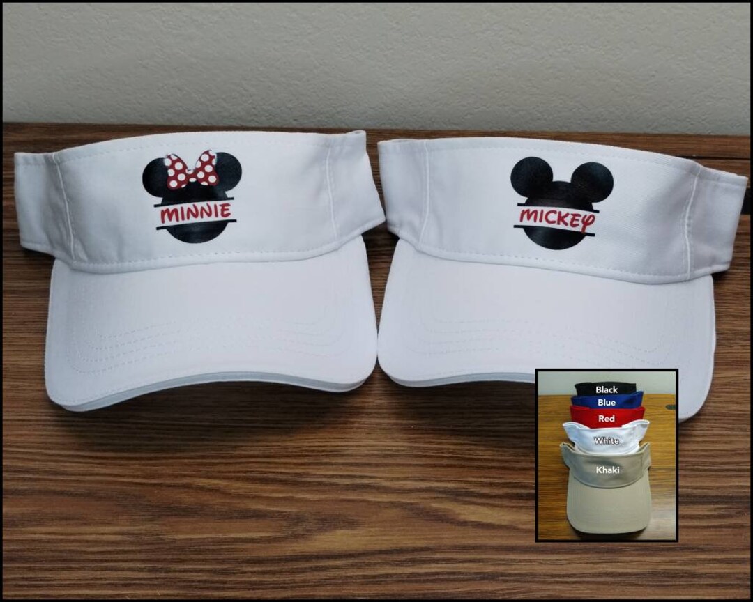 Mickey or Minnie Visor Disney Sun Visor Hat Minnie or Mickey Etsy