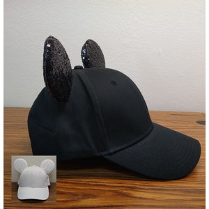 Disney Mickey Ears Hat Cap for Adults | Minnie Ears Hat with Sequin Ears | Mickey Minne Dad Hat | Mickey Ears Snapback Hat