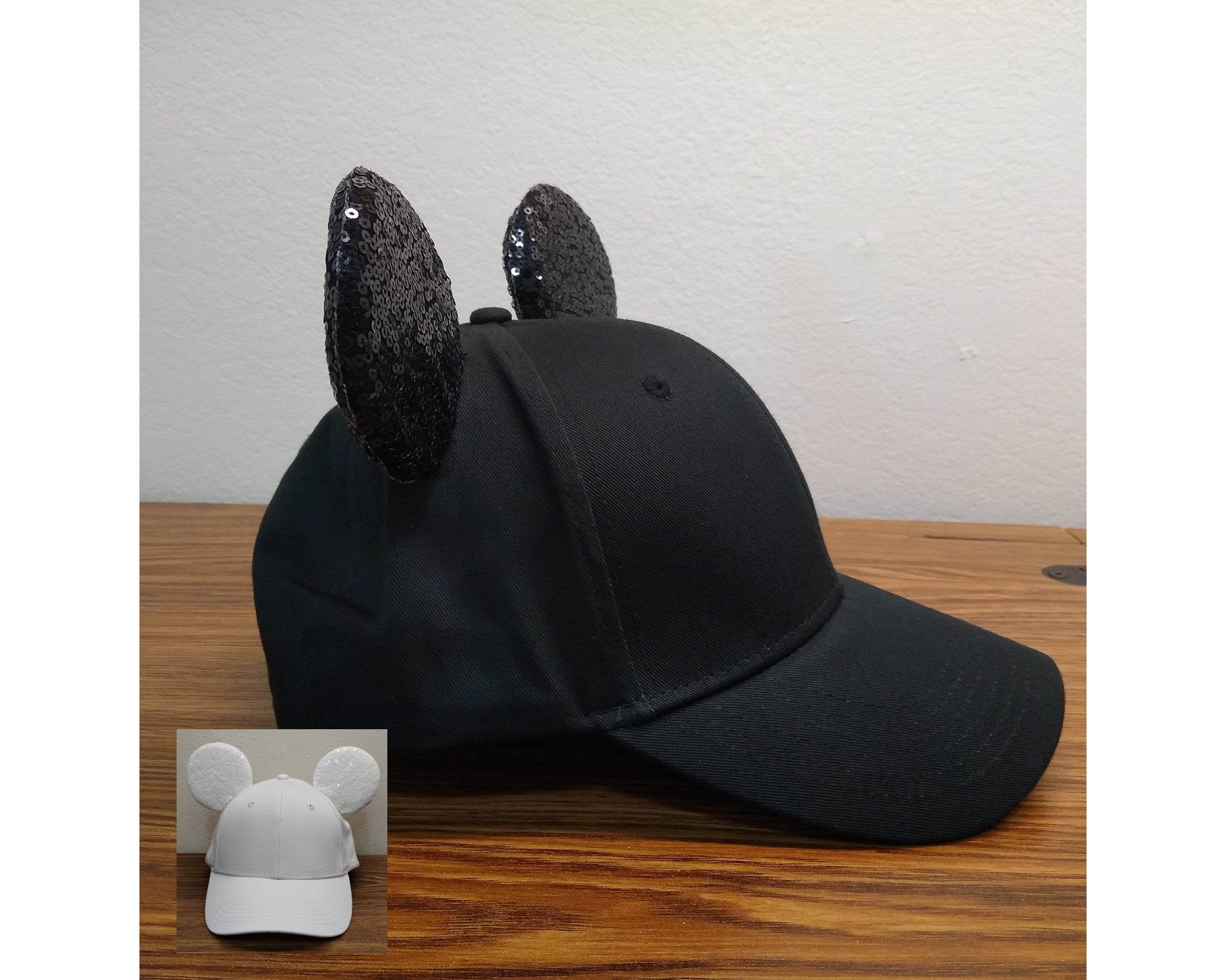 Disney Mickey Ears Hat Cap for Adults | Minnie Ears Hat with Sequin Ears | Mickey Minne Dad Hat | Mickey Ears Snapback Hat