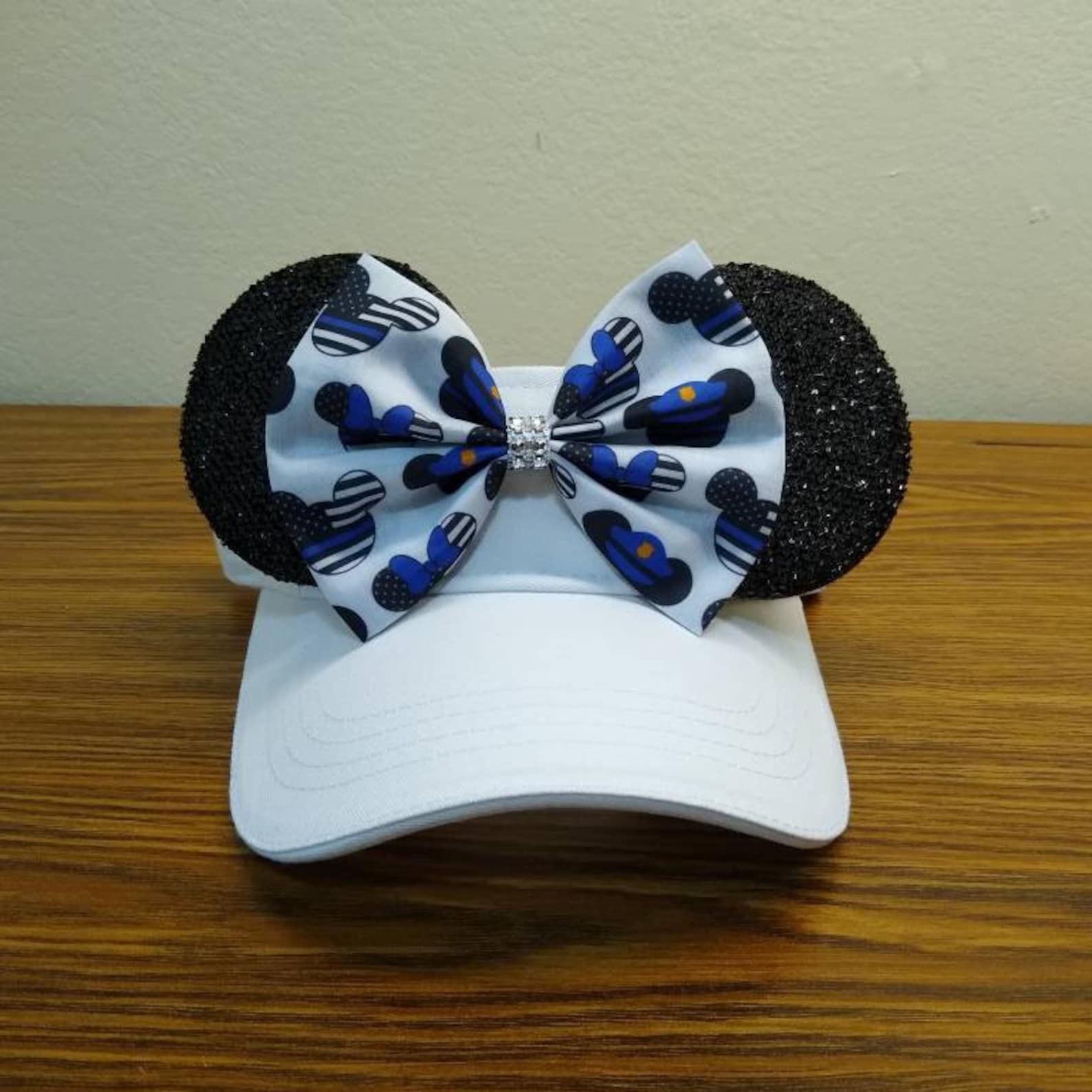 Thin Blue Line Disney Visor Hat Disney Thin Blue Line Mickey | Etsy