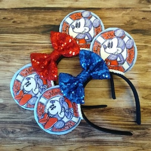 Disney Cruise Ears Headband for Adults | Disney Cruise Mickey Minnie Mouse Ears Headband | Disney Nautical