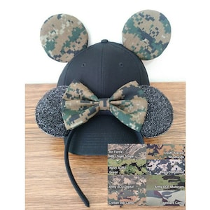 Military Camo Mickey Ears | Air Force Disney Ears | Marine Mickey Ears | Navy Digital Camo Disney Ears | Army Mouse Ears | Camo Minnie Ears