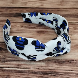 Disney Thin Blue Line Minnie Mouse Headband | Thin Blue Line Mickey Headband | Thin Blue Line Disney Headband | Back the Blue Headband