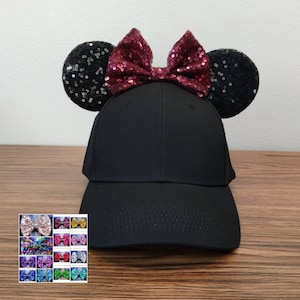 Disney Ears Hat with Sequin Ears | Mickey Ears Hat for Adults | Minnie Mouse Hat | Disney Baseball Hat | Mickey Ears Snapback Hat