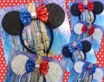 America 250th Anniversary Mickey Ears Headband, USA 250 Headband, Patriotic Disney Ears, Fourth of July Mickey Ears, 4th of July Minnie Ears