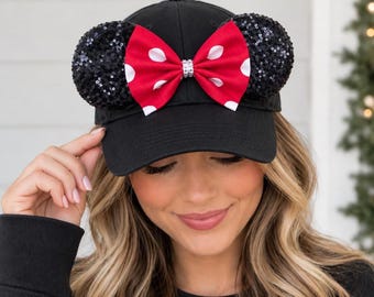 Disney Mickey Ears Hat Cap | Disney Minnie Ears Hat | Minnie Mickey Mouse Dad Hat | Mickey Ears Snapback Hat | RunDisney Hat Cap