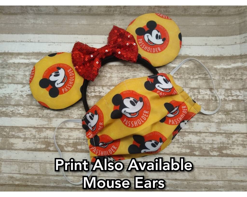 Disney Theme Face Mask for Adults Disney World Face Mask Etsy