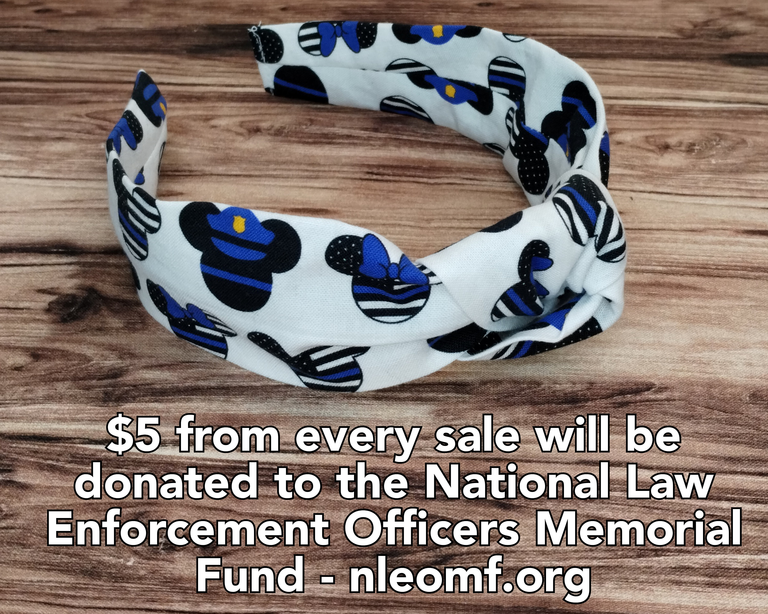 Disney Thin Blue Line Minnie Mouse Headband, Thin Blue Line Mickey ...