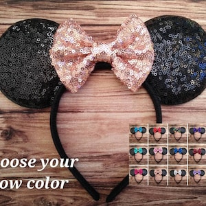 Minnie Mouse Ears Headband Bachelorette Party | Bridal Party Disney Ears Headband | Bride Tribe, Bride Crew, Bride Squad Minnie Mickey Ears