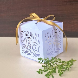 COFFRET CADEAU. Modèle SVG. Boîte de roses. Mariage, fêtes. Fichiers Dxf SilhouetteStudio Ai Pdf Svg Png. Téléchargement instantané. Cricut, camée silhouette.