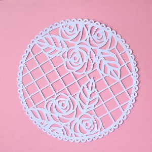 Modèle SVG. CENTRE DE TABLE ROSES. Décoration de table. Décoration intérieure. Nappe Roses. Dxf SilhouetteStudio Ai Svg Png Pdf Fichiers. Téléchargement instantané