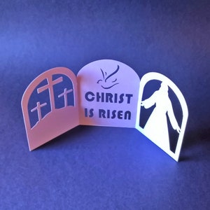 CENTRO DE MESA CRISTO RESSUSCITOU. Modelos Svg. Decoração de Páscoa. Arquivos Dxf Pdf Svg SilhouetteStudio Ai Png. Download instantâneo. SilhouetteCameoCricut