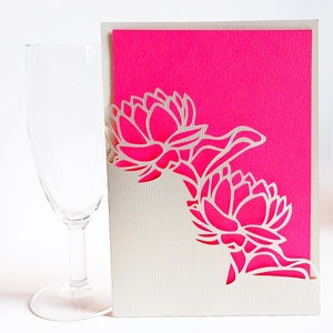 FIORE DI LOTO SVG. Biglietto pieghevole. Modelli SVG. Cricut, SilhouetteCameo, taglio laser. File Dxf SilhouetteStudio Svg Pdf Png. Download istantaneo.