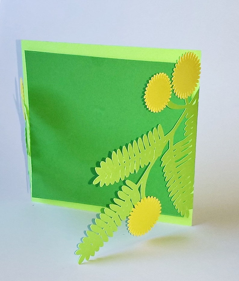 Download SVG ENVELOPE TEMPLATE Illustration Flower Mimosa Flower of | Etsy