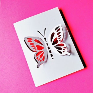CARTÃO BORBOLETA 3D. Modelos SVG. Cartão dobrável. Silhueta CricutCameo LaserCut. Dxf Silhouettestudio Ai Svg Png Arquivos Pdf. Download instantâneo