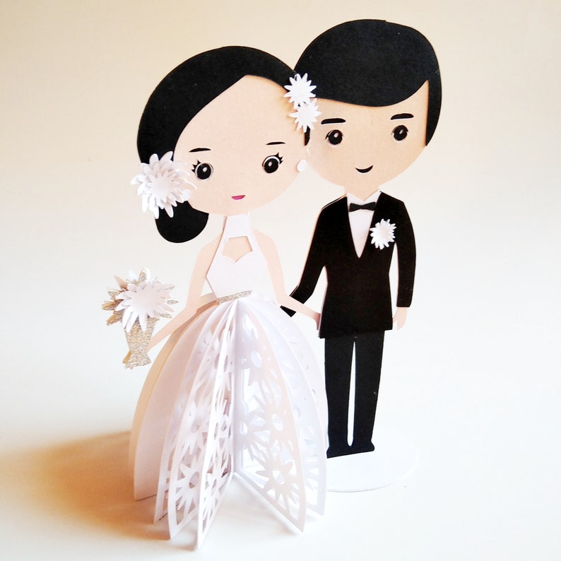 Download 3d Wedding Couple Svg Png Pdf Files Immediate Download Wedding Table Center Wedding Cake Topper Svg Templates Cricut Laser Cut Clip Art Art Collectibles