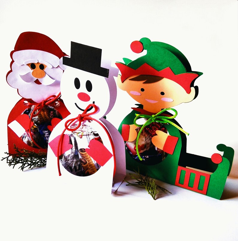 SVG Templates. CANDY HOLDERS. Christmas Packaging. Santa Etsy