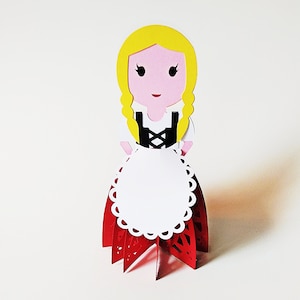 POUPÉE 3D. Modèles SVG. Cadeau fille. Décoration d'intérieur. Cricut, Silhouette Cameo, Découpe Laser. Fichiers Dxf Ai SilhouetteStudio Svg Png Pdf.