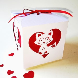 BOÎTE BÉBÉ RENARD. Modèles Svg. Baby Shower. Favor Box. Die Cut Fox. Dxf Svg Png SilhouetteStudio Ai Pdf Fichiers. Téléchargement instantané.