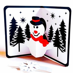 TARJETA emergente. Plantillas SVG. Tarjeta de Navidad. Cricut, SilhouetteCameo, Corte Láser. Archivos Dxf Svg SilhouetteStudio Pdf Png. Descarga instantánea.